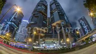 香港企业大厦夜间时间超逾